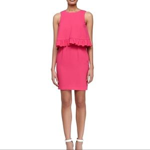 Trina Turk Dress Pink Kayleen Peplum Popover Sz 2